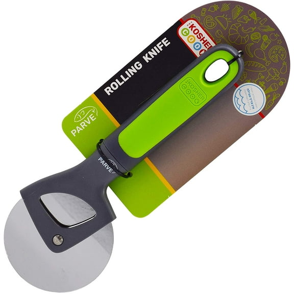 The Kosher Cook, Ultra Sharp Rolling Pizza Wheel Knife - Green