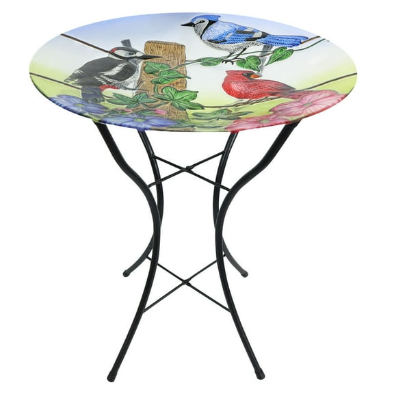 Briarwood Lane Country Birds Glass Birdbath