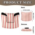 thumbnail image 2 of Haosy Pale Red and Off-white Striped Golf Mallet Putter Cover Strong Magnetic Leather Golf Club Headcover Closure, 2 of 7