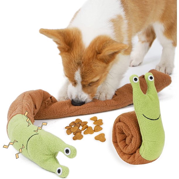 Juguetes para perros con forma de caracol, utilizados para rompecabezas y entrenamiento de juguetes para olfatear, instinto para encontrar comida, juguetes interactivos para rellenar y masticar, alivian el estrés y el aburrimiento. Sincero Electrónica