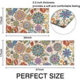 thumbnail image 3 of Boho Floral Kitchen Rugs Set of 2, Bohemian Vintage Floral Anti-Slip Washable Mat, Boho Farmhouse Kitchen Decor Anti-Fatigue Rug for Kitchen Sink Laundry Room, 17x30+17x47 inch, 3 of 6