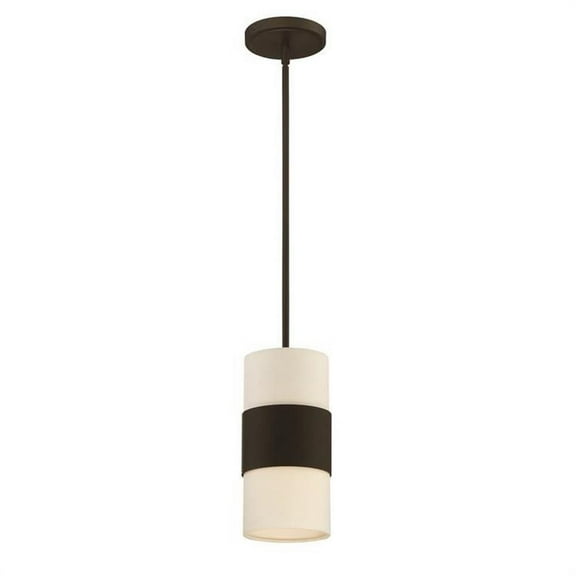 One Light Pendant in Minimalist Style 6 inches Wide By 19 inches High-Dark Bronze Finish Bailey Street Home 49-Bel-2242663
