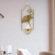 thumbnail image 5 of Candelero montado en pared Zulema Ginkgo dorado Porta vela, 5 of 8