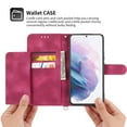thumbnail image 6 of SaniMore for Samsung Galaxy S22 6.1" Magnetic Flip Wallet Case with Cross Body Strap, PU Leather Case with Card Slot & Multi-Angle Kickstand Shockproof Protective Case for Girls Ladies, Winered, 6 of 11