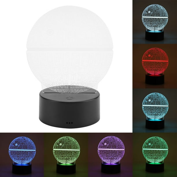 Base De Lámpara De Luz LED Nocturna, Base De Pantalla De Luz LED De 7 Colores, Luz Nocturna 3D Con Patrón De Planeta Para Decoración Del Hogar De Niños