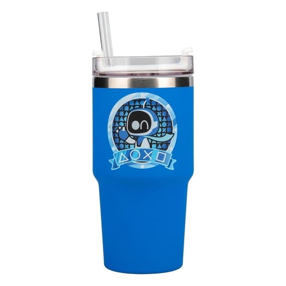 Astro Bot Gamer Cup 600ml (20oz) Insulated Travel Cup with Multi-Way Lid & Soft-Touch Finish, Keeps Drinks Hot or Cold, Reusable Water Bottle for Gamers & Travel | Paladone