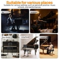 thumbnail image 4 of Baellsa H-style Piano Bench, 5 Height Adjustable Piano Chair with Black Padded Cushion, Music Keyboard Bench Seat, 4 of 8