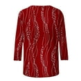 thumbnail image 5 of Neewe 3/4 Length Sleeve Womens Tops Casual V Neck Shirts Soft Basic Tees Business Work Blouses, 5 of 9