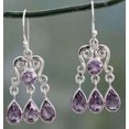 thumbnail image 5 of HOOUN Silver Blue Cubic Zirconia Dangle Drop Earrings Hook Women Wedding Jewelry-#8, 5 of 9