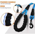 thumbnail image 4 of LAICAIW Laisse pour Chien en Corde 5 Pi avec Poignée Rembourrée Confortable, Laisse pour Chien à Fils Hautement Réfléchissants pour Grands Chiens, 1/2 Po, Bleu, 4 of 7