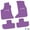Purple w/ White Insert, variant on Flextread Floor Mats for 17-24 Dodge Challenger AWD - Mopar Licensed Factory Fit - Pink w/ White Dodge w/ Stripes Insert - Custom Vintage - 100% Made in USA