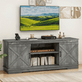 thumbnail image 3 of Dextrus Farmhouse TV Stand for 65 inch TV, Entertainment Center for Living Room, TV Media Console Cabinet, Rustic Gray, 3 of 8