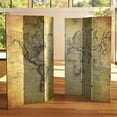 thumbnail image 5 of Oriental Furniture 6 ft. Tall Vintage World Map Canvas Room Divider - 3 Panel, 5 of 5
