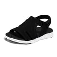thumbnail image 3 of Sandalias de verano para mujer, zapatos informales cómodos, tejidos elásticos, transpirables, de gran tamaño, 3 of 5