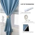 thumbnail image 3 of self Adhesive Portable 100% Blackout Curtains Simple and Easy to installBedroom Window Thermal Lnsulated Kitchen Room Darkening Black Small Drapes 1-Pack Light Blue,59"W x 72"L (Pack of 1), 3 of 5