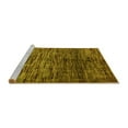thumbnail image 2 of Ahgly Company Machine Washable Indoor Round Abstract Yellow Modern Area Rugs, 5' Round, 2 of 4