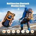 thumbnail image 3 of Prociv Emergency Radio Hand Crank Solar 5000mAh, IP65 Waterproof Dustproof Bluetooth 5.3 Portable AM/FM/NOAA Weather Alert Radio with Flashlight, Phone Charger, SOS, Headphone Jack Orange, 3 of 9