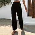 thumbnail image 4 of Pants for Women Workout Out Trousers Casual Loose Pants Color Wide Leg Pants Wide Leg Pants, 4 of 8