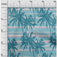 thumbnail image 2 of oneOone Cotton Poplin Twill Dark Teal Green Fabric Tropical Plam Tree With Stripes Diy Clothing Quilting Fabric Print Fabric By Yard 56 Inch Wide, 2 of 4