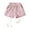 Pink, variant on Mercatoo Toddler Baby Girl Summer Shorts Solid Color Casual Short with Knitted Belt Leaf for 2 to 7 Years Kids and Little Girls