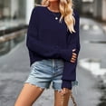 thumbnail image 2 of Ashirexll Sweaters for Women Trendy Pullover Sweaters Womens Fashion Loose Large Size Color Long Sleeve Sweater Tops, 2 of 4