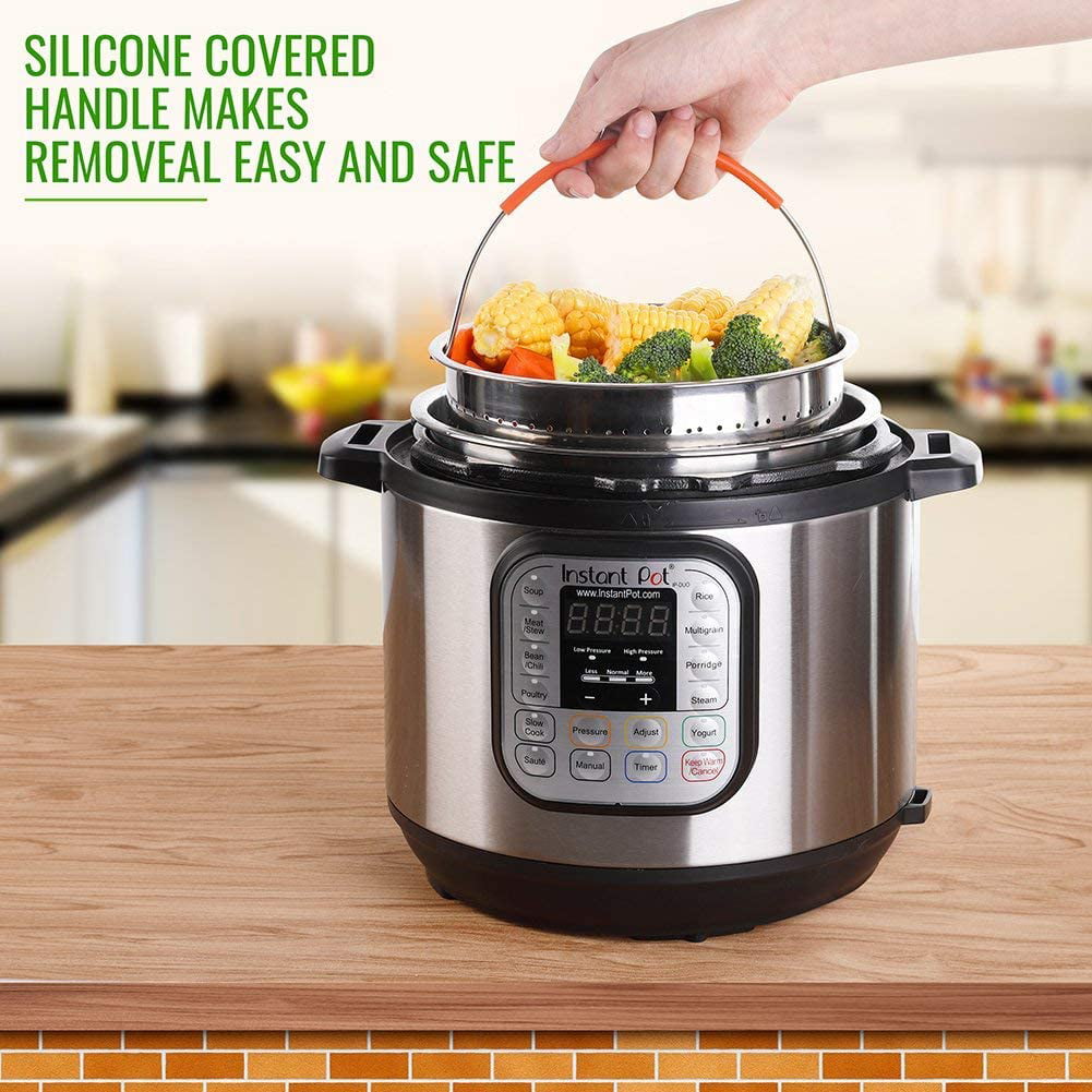 Details about   Sturdy Steamer Basket 8/3 Quart Pressure Cooker Stainless Steel Great Accessory 