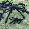 thumbnail image 4 of Araña grande terrorífica de felpa para decoración de Halloween, Casa Encantada, accesorios de terror para interiores y exteriores, suministros de fiesta de gigantes negros, 30/60/90/125cm, 4 of 4
