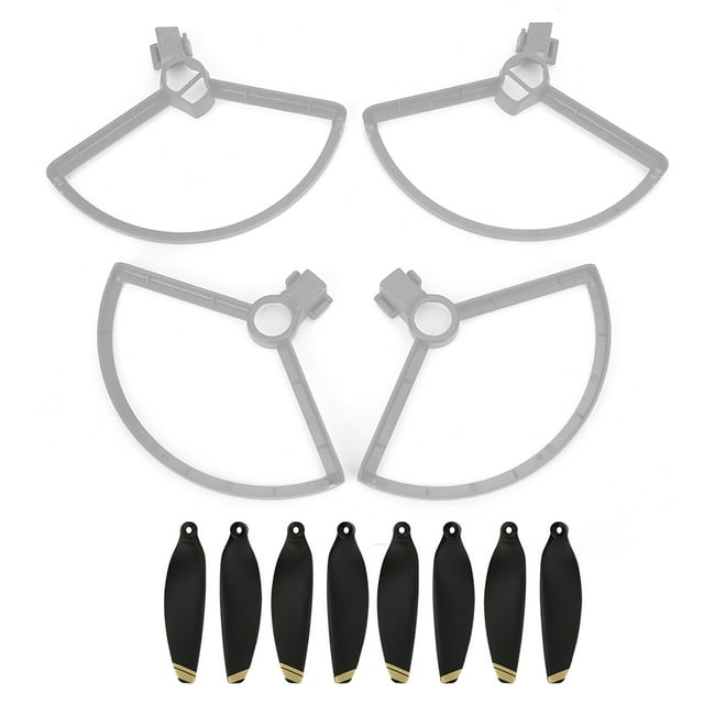 Propeller Protector, Black Lower Noise Black Propeller For MINI Drone Gold Edge