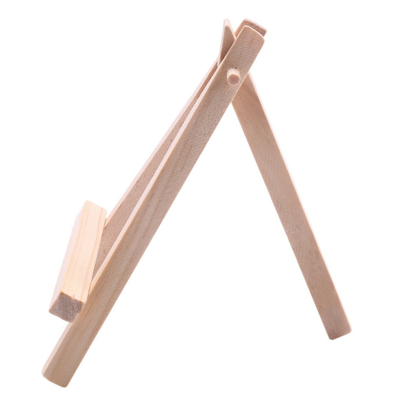 U.S. Art Supply 11 Small Tabletop Wood Display Stand A-Frame Artist Easel,  Beechwood Tripod, Kid Student Painting Party