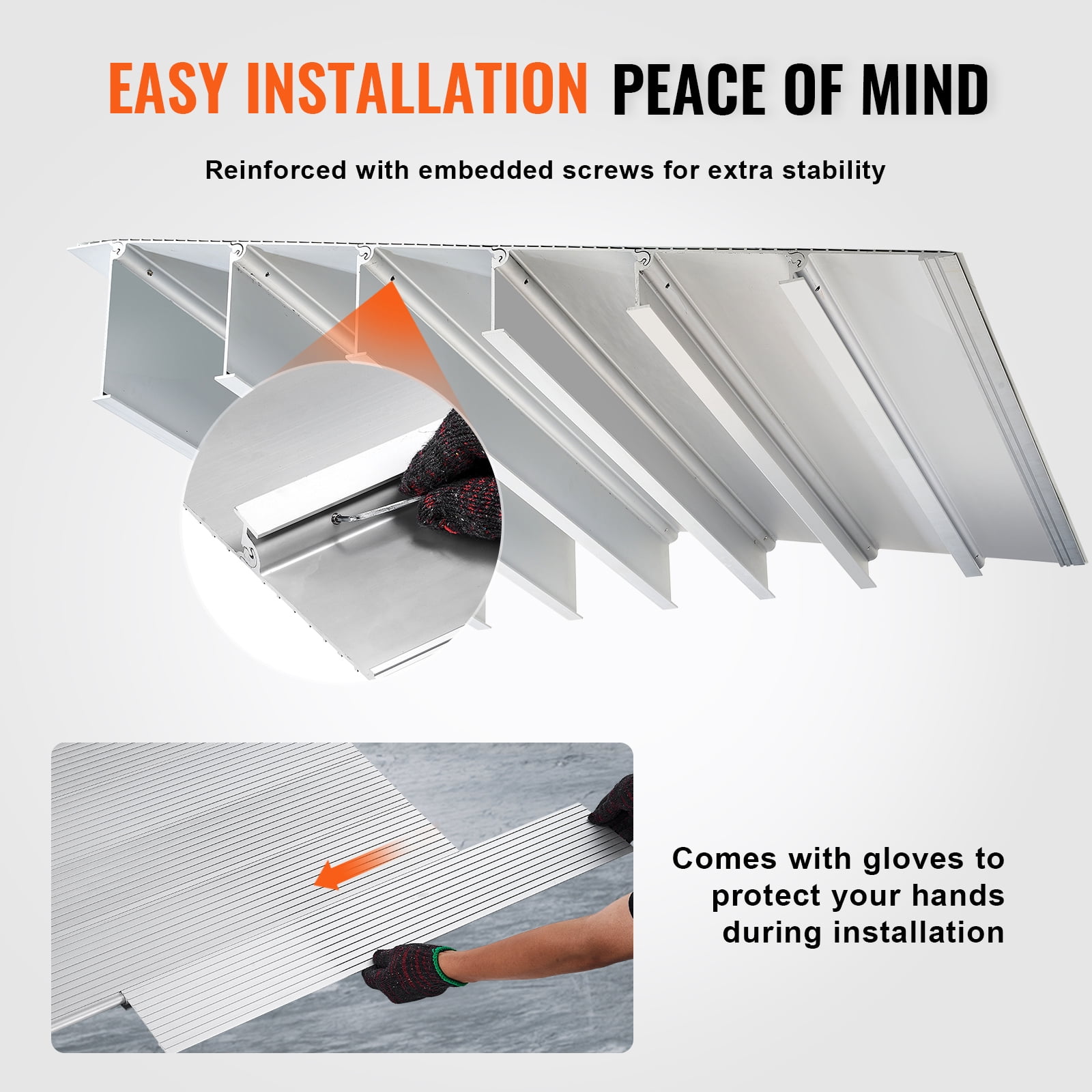 KFFKFF Aluminum Ramp, 1" High, 800 lbs Capacity, Wheelchair/Scooter Entry Solution, Adjustable for Easy Access, Power Chair Friendly, Modular for Doorways