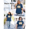 thumbnail image 3 of XCHQRTI Daisy T Shirts Women Plus Size Graphic Tshirts Casual Short Sleeve Oversized Tee, 3 of 7