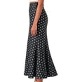 thumbnail image 5 of Samdudou Womens Skirts Maxi Skirt High Waisted Polka Dot Long Skirt Mermaid Style formal Evening Work Wear, 5 of 9