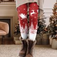 thumbnail image 2 of Dmsael Christmas Yoga Pants for Women Christmas Leggings for Women High Waisted Santa Claus Print Ankle Length Seasonal Printed Leggings Soft Brushed Pants Red,XL, 2 of 6