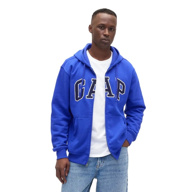 Sudadera con capucha GAP para hombre Heritage Logo con cremallera completa Royal Gem XL