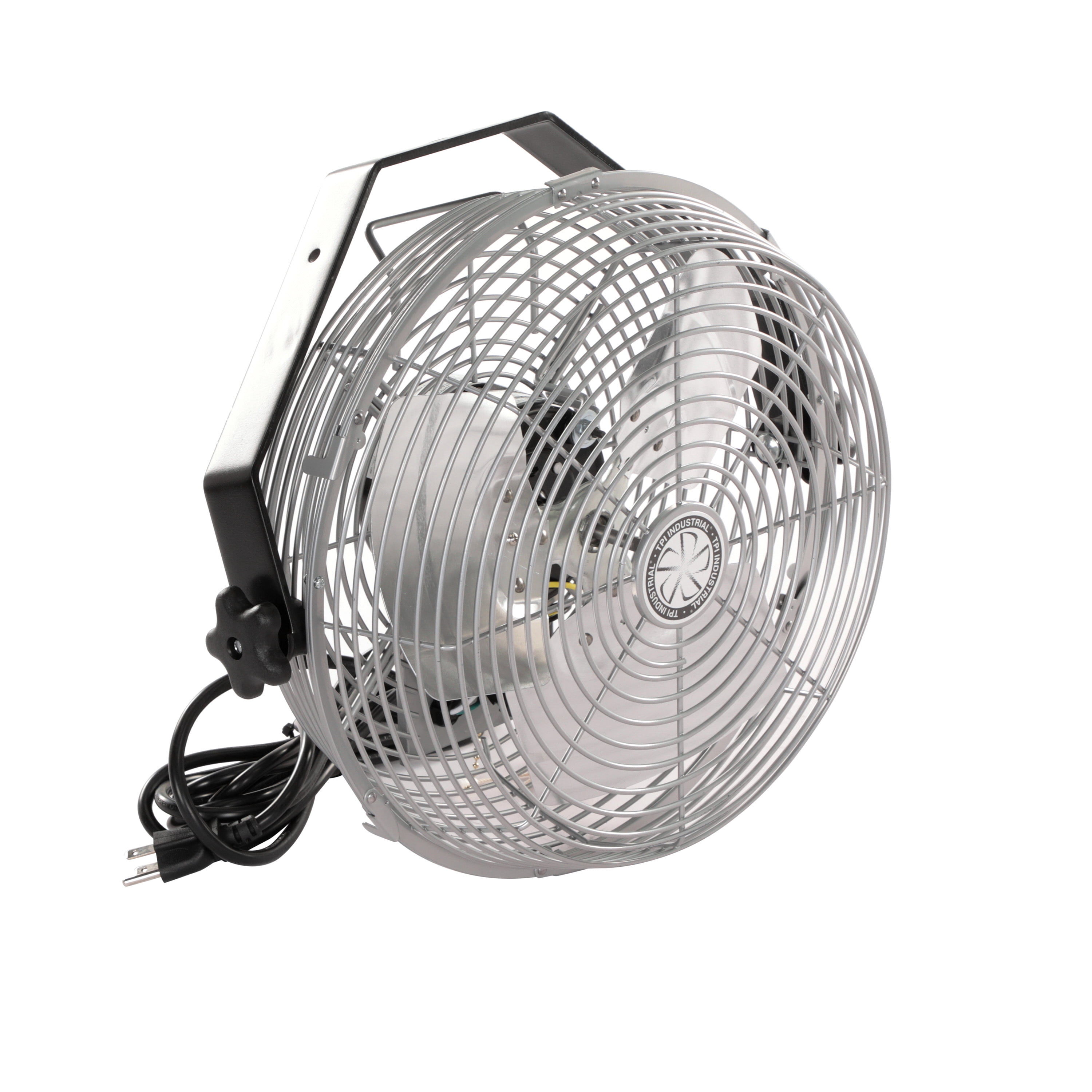 TPI Workstation Fans, Wall-Mount, 12" Blade Diameter, 1/12 Hp