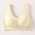 thumbnail image 4 of Hduncf Women's Fashion Seamless Wireless Push Up Bras with Support and Lift No Underwire Full Coverage Everyday Bra Beige L, 4 of 5