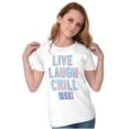 thumbnail image 3 of Live Laugh Chill Icee Logo Retro Women's T Shirt Ladies Tee Brisco Brands 3X, 3 of 5