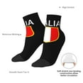thumbnail image 5 of Women Men Athletic Socks Italia Italian Flag Italy Cushioned Quarter Ankle Socks, 5 of 7