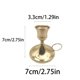 thumbnail image 3 of Portavelas pequeño de metal de mano: soporte portátil para velas cónicas con anillo lateral para un transporte seguro, base resistente para un uso seguro sobre la mesa, diseño compacto para decora, 3 of 6