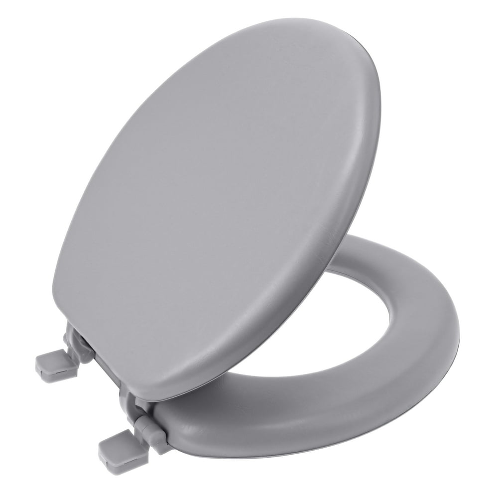 Ginsey Round Soft Cushion Toilet Seat, Gray