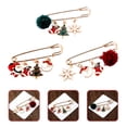 thumbnail image 3 of 3pcs Christmas Brooch Shawl Safety Pin Brooch Pin Lapel Pin Clothing Accessory, 3 of 8
