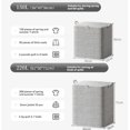 thumbnail image 5 of Bolsas de almacenamiento Bixock en liquidación, bolsa de almacenamiento de tela no tejida con cremallera, cesta para guardar colchas, bolsa de viaje de gran capacidad para guardar ropa, gris, 216,6 l, 5 of 5