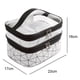 thumbnail image 2 of Bolsa de maquillaje, bolsa organizadora de maquillaje grande de cuero de doble capa, bolsa de viaje con accesorios esenciales para dormitorio, bolsa de artículos de tocador para mujeres, bolsa de, 2 of 5