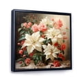 thumbnail image 2 of Designart "Poinsettias love expression" Floral Floater Framed Canvas Print, 2 of 7