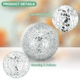 thumbnail image 2 of Uxcell Decorative Ball for Bowls, 4 Inch Mosaic Glass Decorative Bowl Fillers Silver, 2 of 7