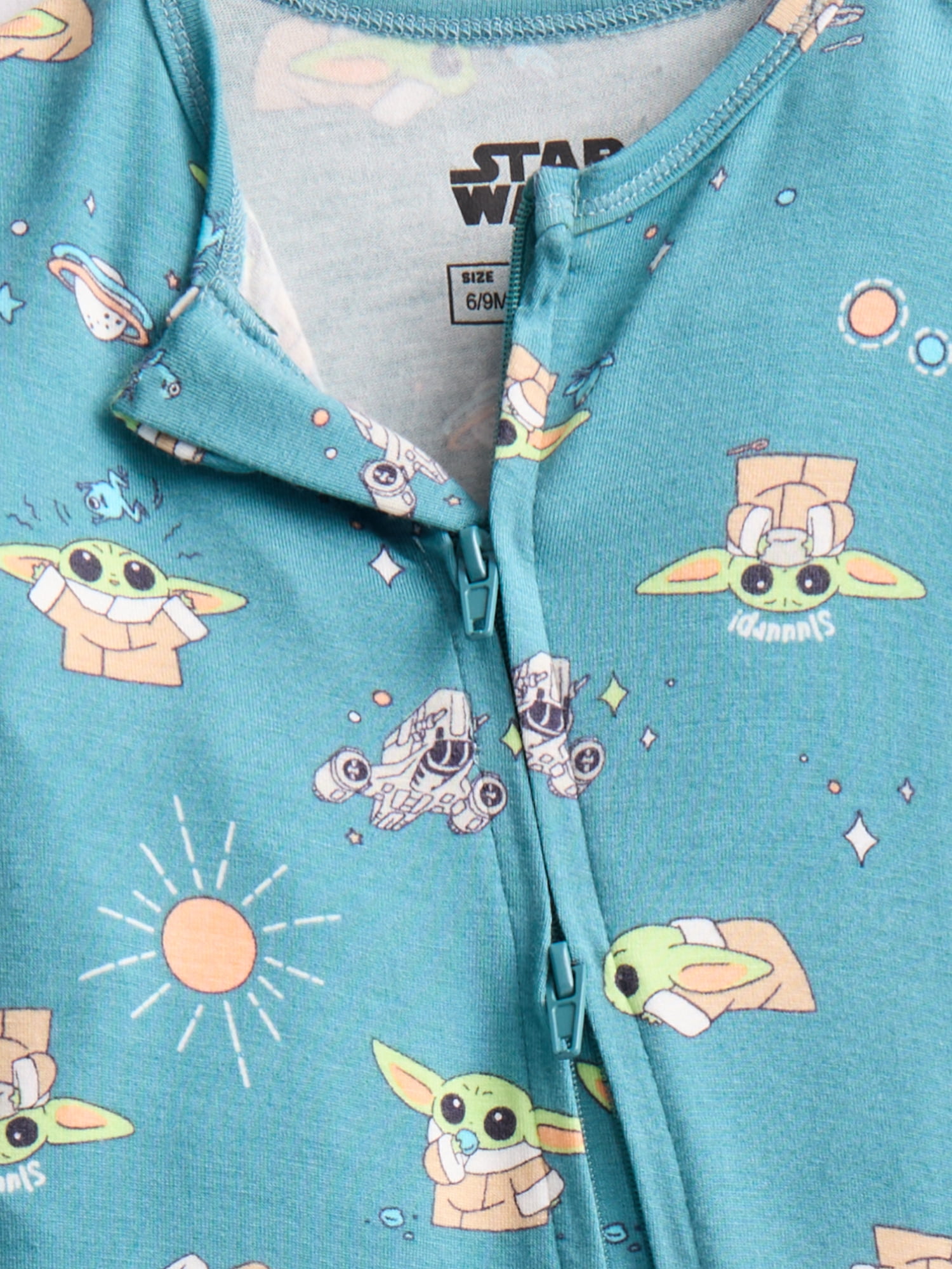 Star Wars The Mandalorian Baby Boys Grogu Baby Yoda Sleep & Play Footed Pajamas, One Piece, Sizes NB-6/9M