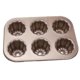 thumbnail image 1 of 6-Cavity Canele Mold Cake Pan, Non-Stick Canele Baking Pan for Oven Carbon Steel Caneles Mold Bakew, 1 of 5