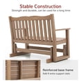 thumbnail image 6 of Patio Glider Loveseat Chair, 2 Person Outdoor Bench with 800 lbs Weight Capacity, All-Weather HIPS Patio Chair Swing Rocking Bench for Garden, Backyard, Porch, Brown, 6 of 8