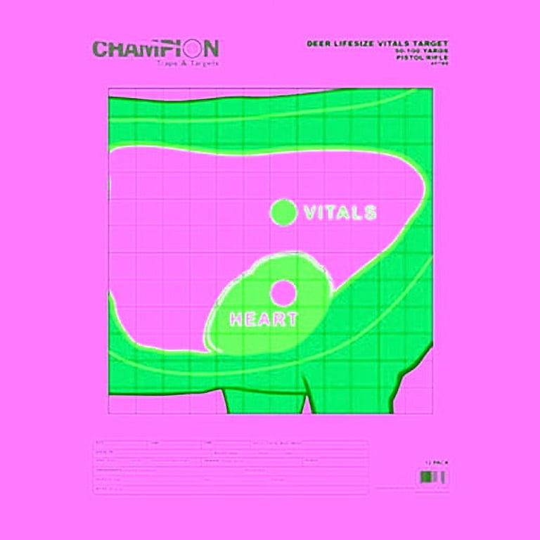 Champion Traps and Targets Deer Vitals Target 12 Pack - Walmart.com