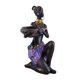thumbnail image 4 of Adorno de escritorio con escultura africana, portavelas, pieza de figura de mujer Falda morada, 4 of 9